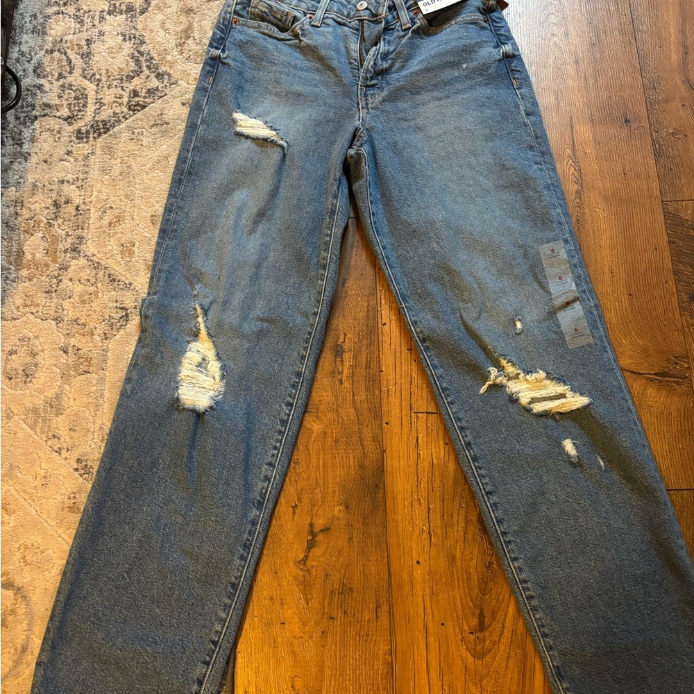 Old Navy Distressed OG Loose Straight Leg Jeans